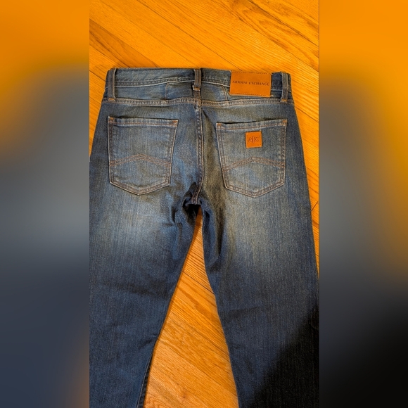 Armani Exchange Blue Straight Jeans Classic Style - Picture 5 of 5